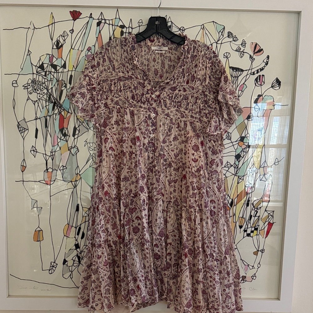 Isabel Marat Floral Print Babydoll Dress. Comes with detachable slip.